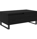 VidaXL Salontafel met lade Zwart Eiken 90 x 50 x 36,5 cm Bewerkt hout