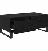 VidaXL Salontafel met lade Zwart Eiken 90 x 50 x 36,5 cm Bewerkt hout