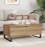 VidaXL Salontafel Artisan Eiken 90 x 50 x 36,5 cm Bewerkt hout