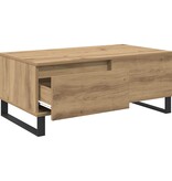 VidaXL Salontafel Artisan Eiken 90 x 50 x 36,5 cm Bewerkt hout