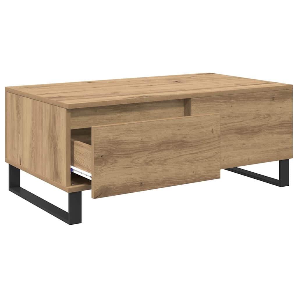 VidaXL Salontafel Artisan Eiken 90 x 50 x 36,5 cm Bewerkt hout