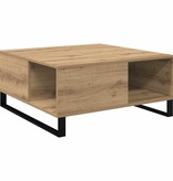 VidaXL Salontafel Artisan Eiken 80 x 80 x 36,5 cm Bewerkt hout
