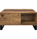 VidaXL Salontafel Oud Hout 80 x 80 x 36,5 cm Bewerkt hout