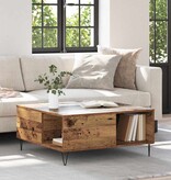 VidaXL Salontafel Oud Hout 80 x 80 x 36,5 cm Bewerkt hout