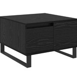 VidaXL Salontafel met lade Zwart Eiken 55 x 55 x 36,5 cm Bewerkt hout