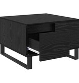 VidaXL Salontafel met lade Zwart Eiken 55 x 55 x 36,5 cm Bewerkt hout