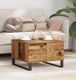 VidaXL Salontafel met lade Oud Hout 55 x 55 x 36,5 cm Bewerkt hout