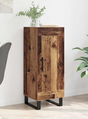 VidaXL Dressoir Oud Hout 34,5 x 34 x 90 cm Gemonteerd hout en ijzer