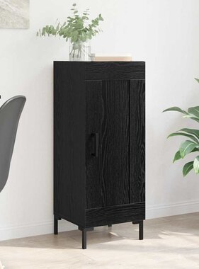 VidaXL Dressoir Olden Zwart Eiken 34,5 x 34 x 90 cm