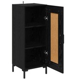 VidaXL Dressoir Olden Zwart Eiken 34,5 x 34 x 90 cm