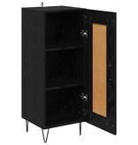 VidaXL Dressoir Zwart Eiken 34,5 x 34 x 90 cm Gemonteerd hout en ijzer