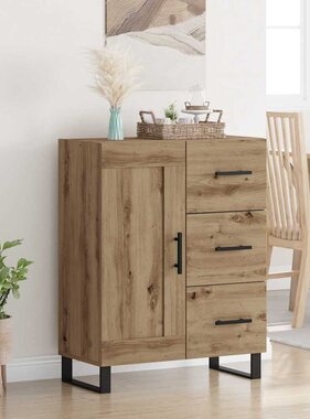 VidaXL Dressoir met lade Artisan Eiken 69,5 x 34 x 90 cm