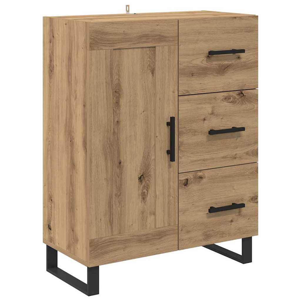 VidaXL Dressoir met lade Artisan Eiken 69,5 x 34 x 90 cm