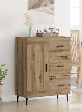 VidaXL Dressoir met lade Artisan Eiken 69,5 x 34 x 90 cm