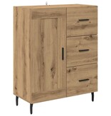 VidaXL Dressoir met lade Artisan Eiken 69,5 x 34 x 90 cm