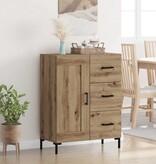 VidaXL Dressoir artisanaal eikenkleurig 69.5 x 34 x 90 cm Bewerkt hout