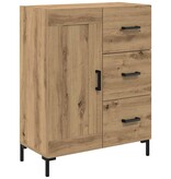VidaXL Dressoir artisanaal eikenkleurig 69.5 x 34 x 90 cm Bewerkt hout