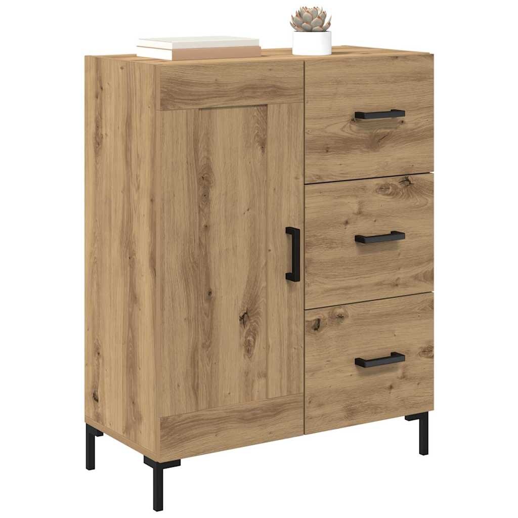 VidaXL Dressoir artisanaal eikenkleurig 69.5 x 34 x 90 cm Bewerkt hout