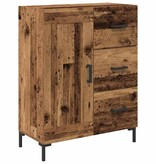 VidaXL Dressoir met lade Oud hout 69.5 x 34 x 90 cm Bewerkt hout