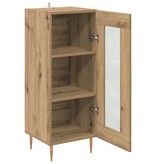 VidaXL Dressoir artisanaal eikenkleurig 34 x 34.5 x 90 cm Bewerkt hout