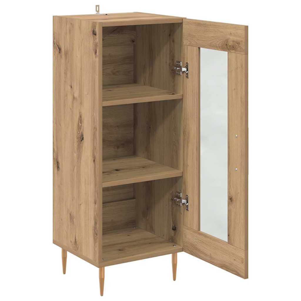 VidaXL Dressoir artisanaal eikenkleurig 34 x 34.5 x 90 cm Bewerkt hout