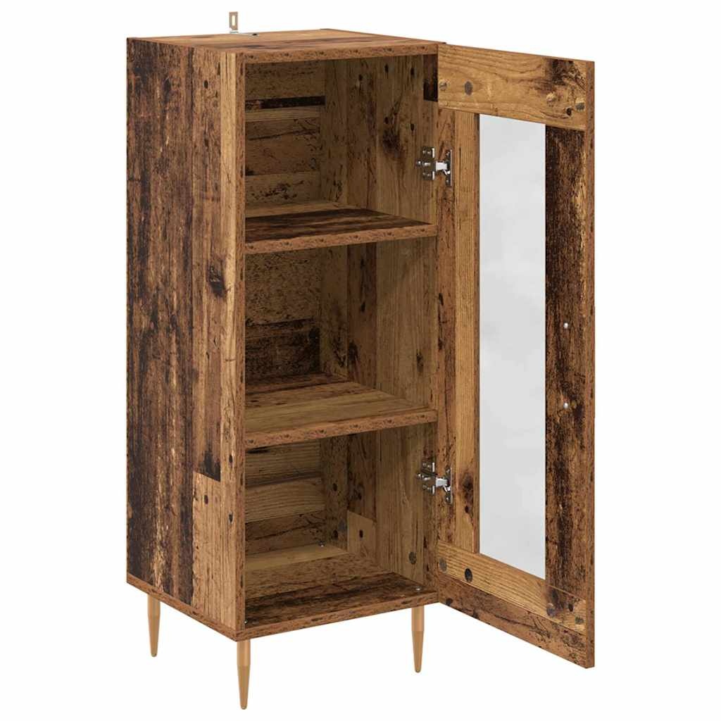 VidaXL Dressoir Oud hout 34 x 34.5 x 90 cm Bewerkt hout
