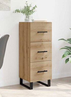 VidaXL Dressoir met lade Artisan Eiken 34,5 x 34 x 90 cm