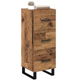 VidaXL Dressoir Oud Hout 34,5 x 34 x 90 cm Gemonteerd hout en ijzer