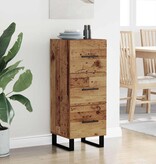 VidaXL Dressoir Oud Hout 34,5 x 34 x 90 cm Gemonteerd hout en ijzer