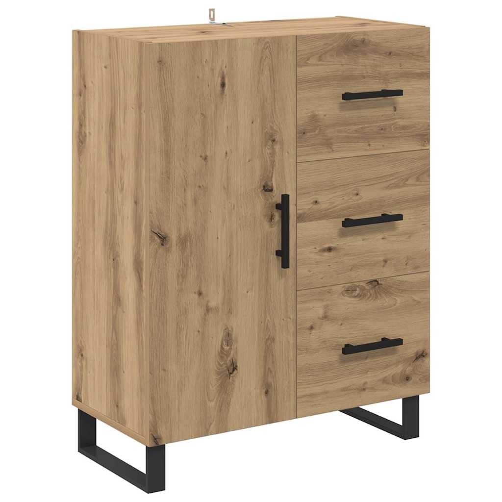VidaXL Dressoir met lade Artisan Eiken 69,5 x 34 x 90 cm