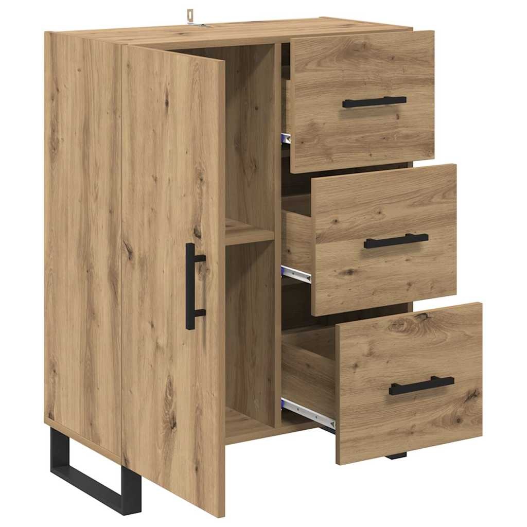 VidaXL Dressoir met lade Artisan Eiken 69,5 x 34 x 90 cm