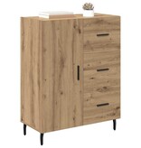 VidaXL Dressoir met lade Artisan Eiken 69,5 x 34 x 90 cm
