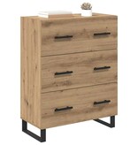 VidaXL Dressoir met lade Artisan Eiken 69,5 x 34 x 90 cm