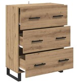 VidaXL Dressoir met lade Artisan Eiken 69,5 x 34 x 90 cm