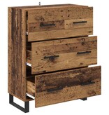 VidaXL Dressoir Oud Hout 69,5 x 34 x 90 cm Gemonteerd hout en ijzer