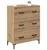 VidaXL Dressoir met lade Artisan Eiken 69,5 x 34 x 90 cm
