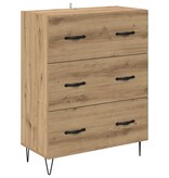 VidaXL Dressoir met lade Artisan Eiken 69,5 x 34 x 90 cm