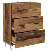 VidaXL Dressoir Oud Hout 69,5 x 34 x 90 cm Gemonteerd hout en ijzer