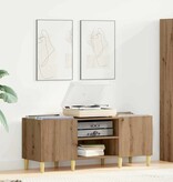 VidaXL Platenkast Artisan Eiken 121 x 38 x 48 cm Bewerkt hout