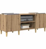 VidaXL Platenkast Artisan Eiken 121 x 38 x 48 cm Bewerkt hout