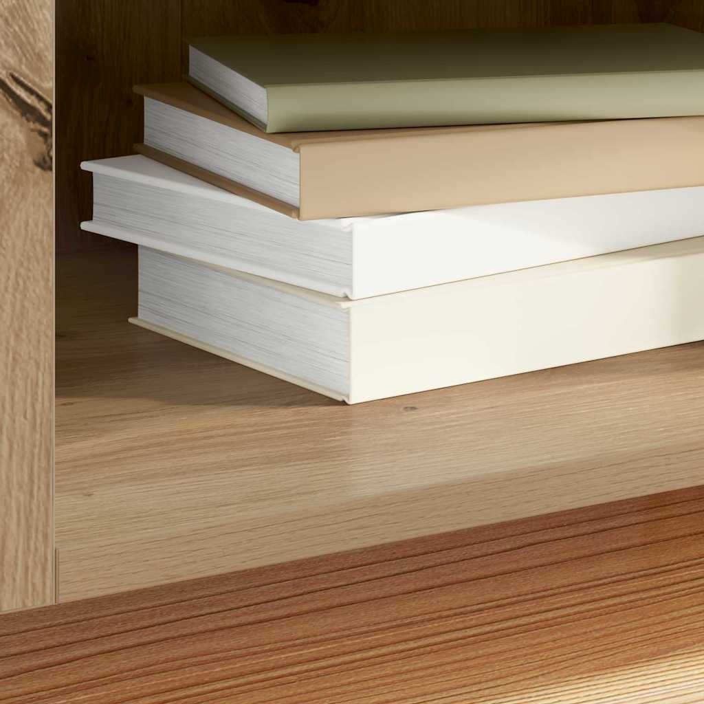 VidaXL Platenkast Artisan Eiken 121 x 38 x 48 cm Bewerkt hout