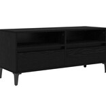 VidaXL TV-kast met lade Zwart Eiken 100 x 34,5 x 44,5 cm