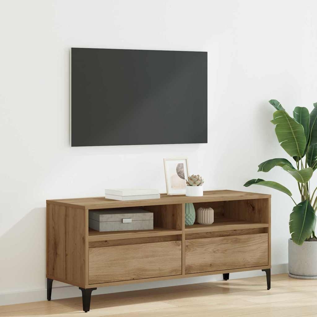VidaXL TV-kast met lade Artisan Eiken 100 x 34,5 x 44,5 cm