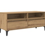 VidaXL TV-kast met lade Artisan Eiken 100 x 34,5 x 44,5 cm