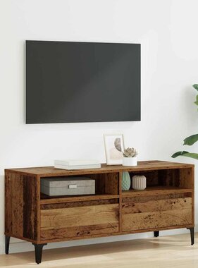 VidaXL TV-kast Oud Hout 100 x 34,5 x 44,5 cm Gemonteerd hout en ijzer