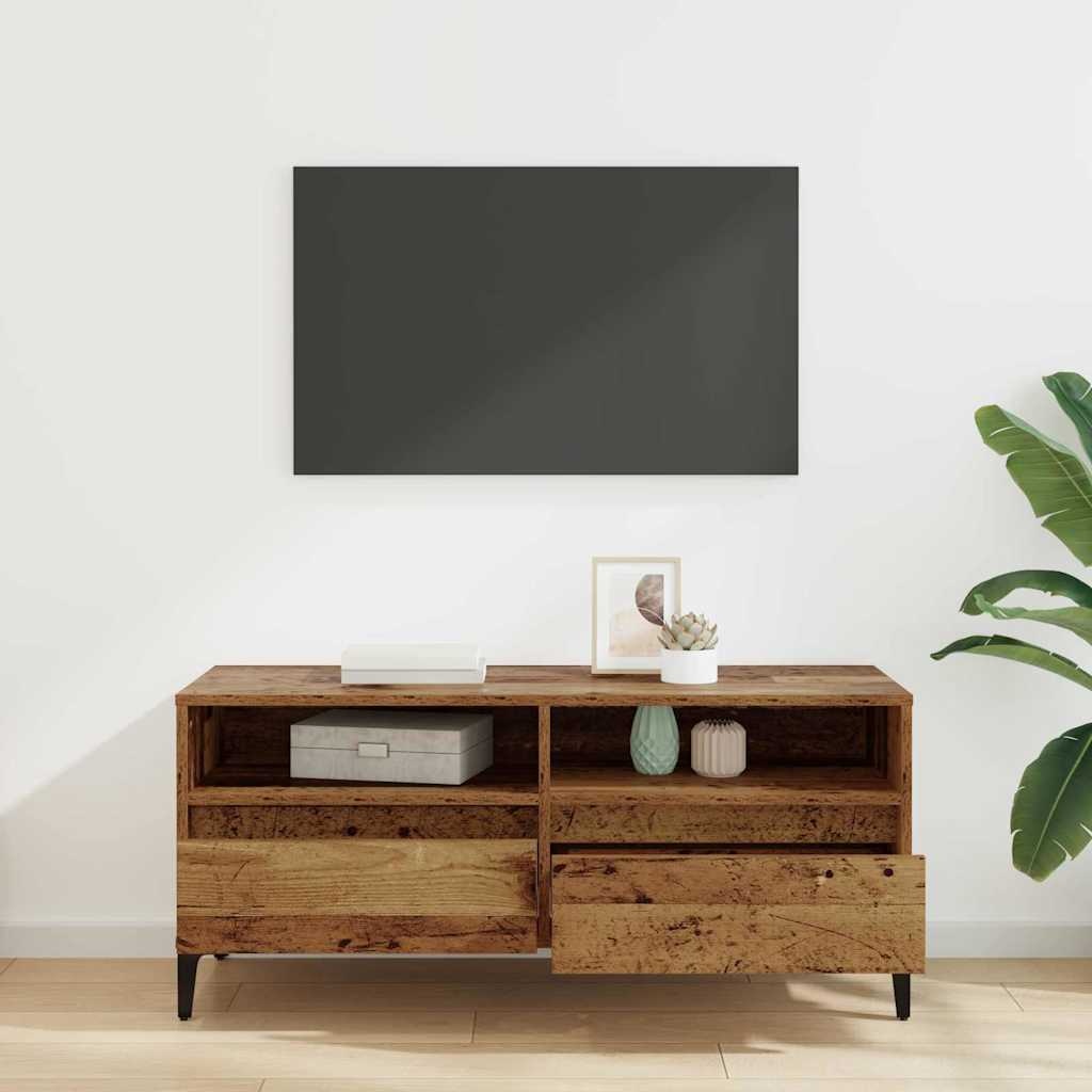 VidaXL TV-kast Oud Hout 100 x 34,5 x 44,5 cm Gemonteerd hout en ijzer