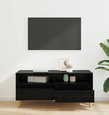 VidaXL TV-kast met lade Zwart Eiken 100 x 34,5 x 44,5 cm Bewerkt hout