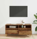 VidaXL TV-kast met lade Oud Hout 100 x 34,5 x 44,5 cm Bewerkt hout