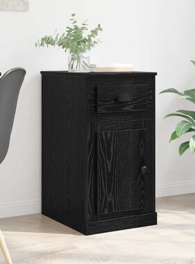 VidaXL Bijzetkast Zwart Eiken 40 x 50 x 75 cm Bewerkt hout