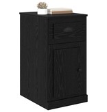 VidaXL Bijzetkast Zwart Eiken 40 x 50 x 75 cm Bewerkt hout